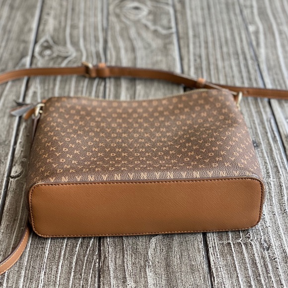 Dkny Bags Logo Embossed Zip Top Crossbody Bucket Bag Poshmark